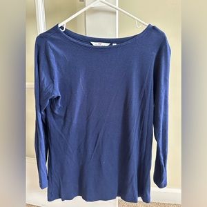 Vineyard Vines Women’s Navy Blue Boat Neck Tee, Size M.  Barely worn.